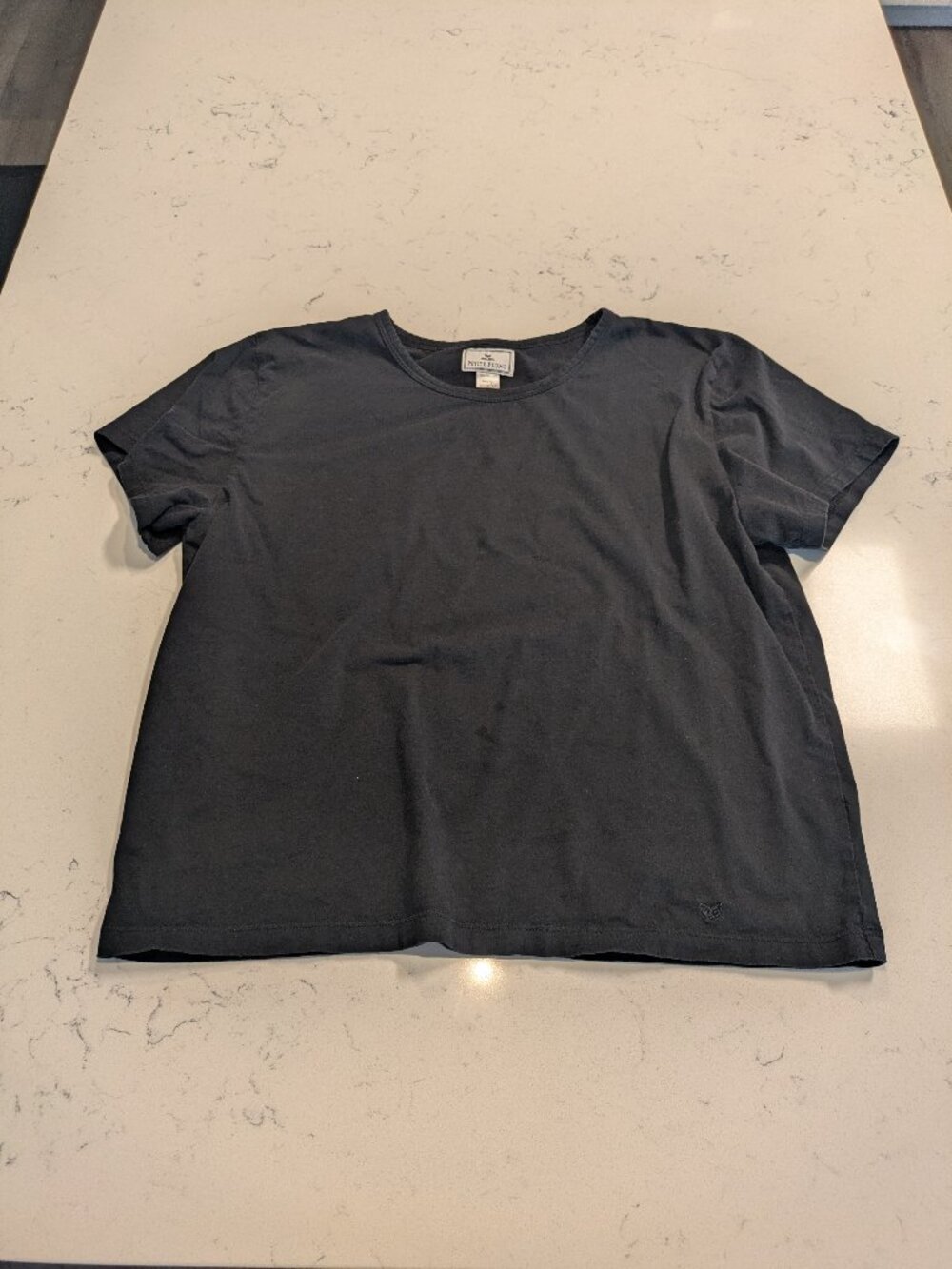 Petite Plume Women's Pima Essential Crew Neck Tee Black